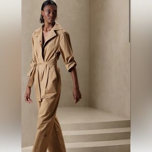 Banana Republic Finley Poplin Utility Jumpsuit XSP